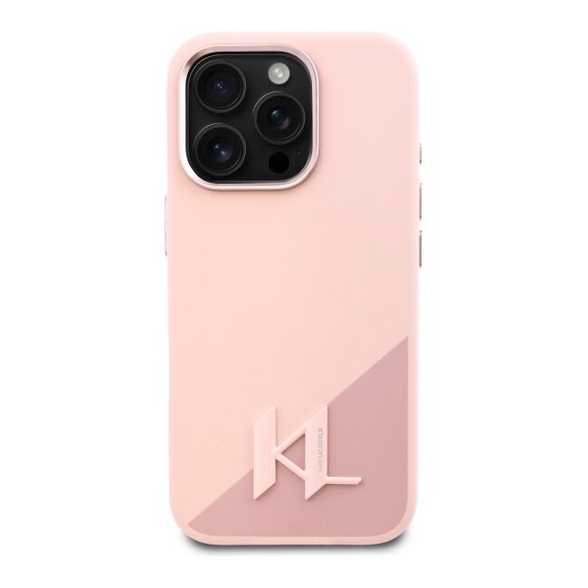 Husa pentru  iPhone 16 Pro Karl Lagerfeld - Silicone MagSafe - roz