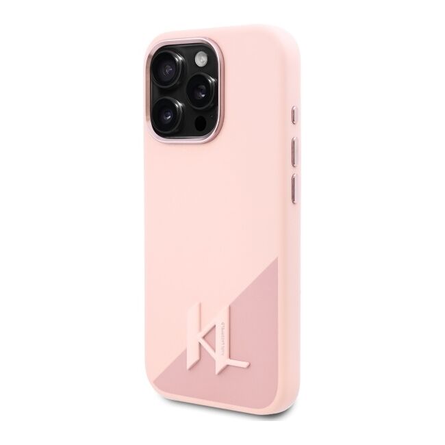 Husa pentru  iPhone 16 Pro Karl Lagerfeld - Silicone MagSafe - roz