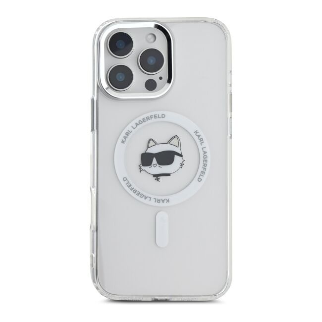 Husa pentru  iPhone 16 Pro Max Karl Lagerfeld - IML MagSafe - alb mat