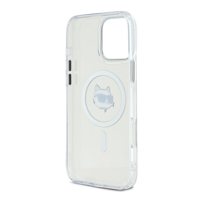 Husa pentru  iPhone 16 Pro Max Karl Lagerfeld - IML MagSafe - alb mat