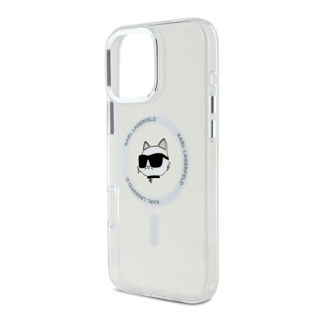 Husa pentru  iPhone 16 Pro Max Karl Lagerfeld - IML MagSafe - alb mat