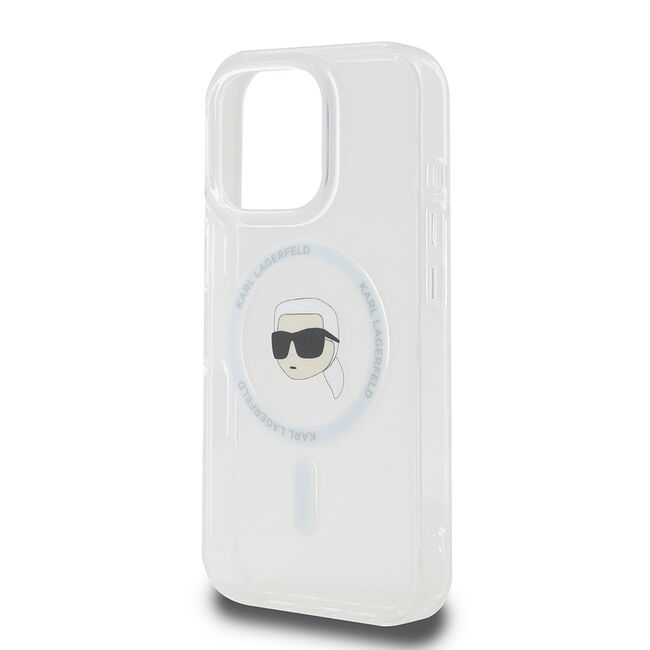 Husa pentru  iPhone 16 Pro Max Karl Lagerfeld - IML MagSafe - alb