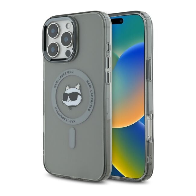Husa pentru  iPhone 16 Pro Max Karl Lagerfeld - IML MagSafe - grey