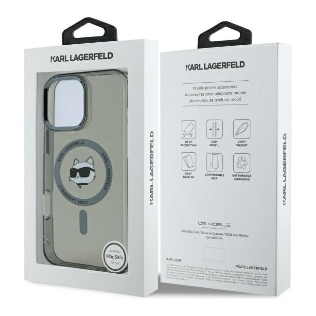 Husa pentru  iPhone 16 Pro Max Karl Lagerfeld - IML MagSafe - grey