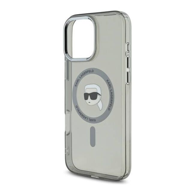 Husa pentru  iPhone 16 Pro Max Karl Lagerfeld - IML MagSafe - gri deschis