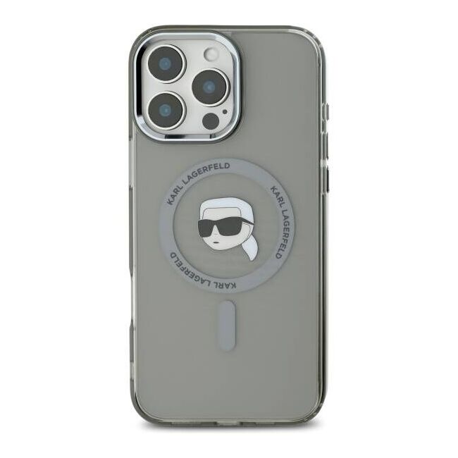 Husa pentru  iPhone 16 Pro Max Karl Lagerfeld - IML MagSafe - gri deschis