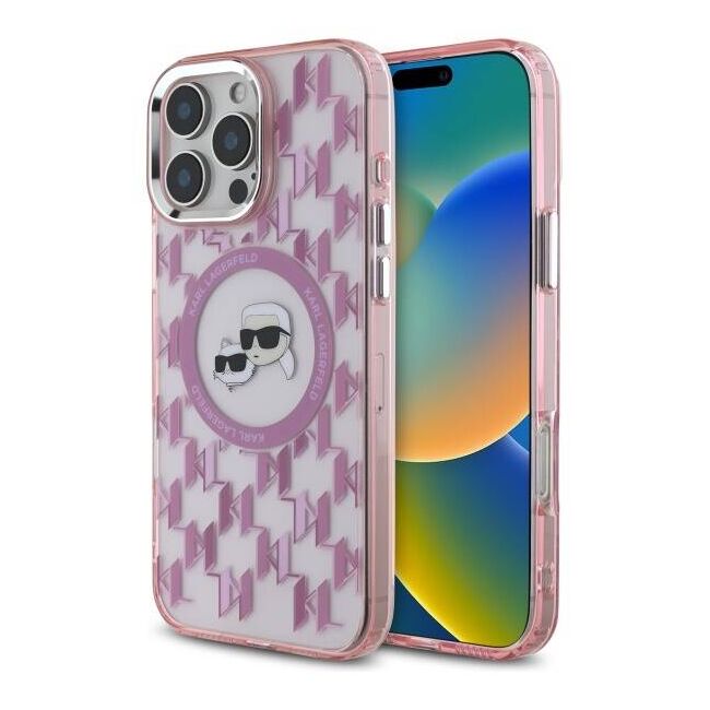 Husa pentru  iPhone 16 Pro Max Karl Lagerfeld - IML MagSafe - roz