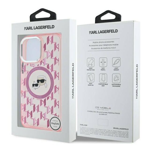 Husa pentru  iPhone 16 Pro Max Karl Lagerfeld - IML MagSafe - roz