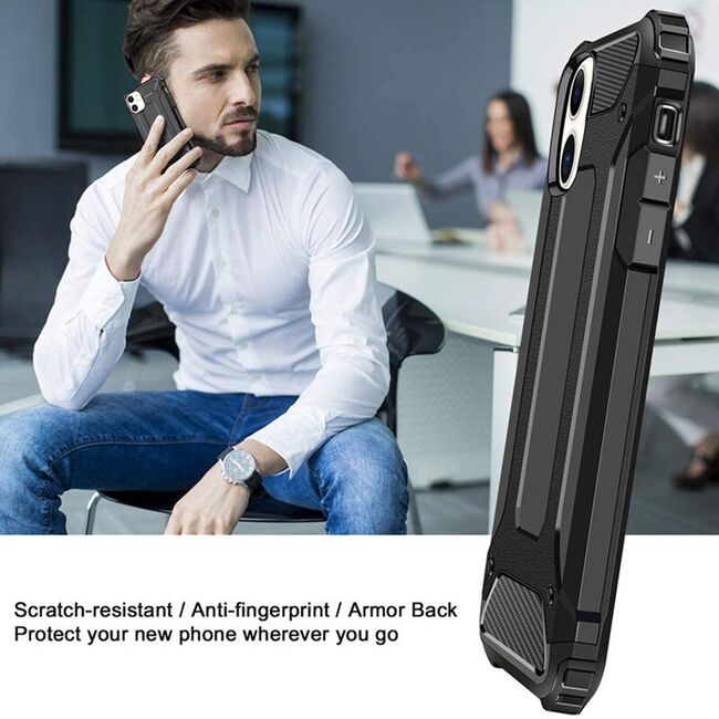 Husa pentru  Samsung Galaxy A06 Armor Tough Rugged - Negru denim