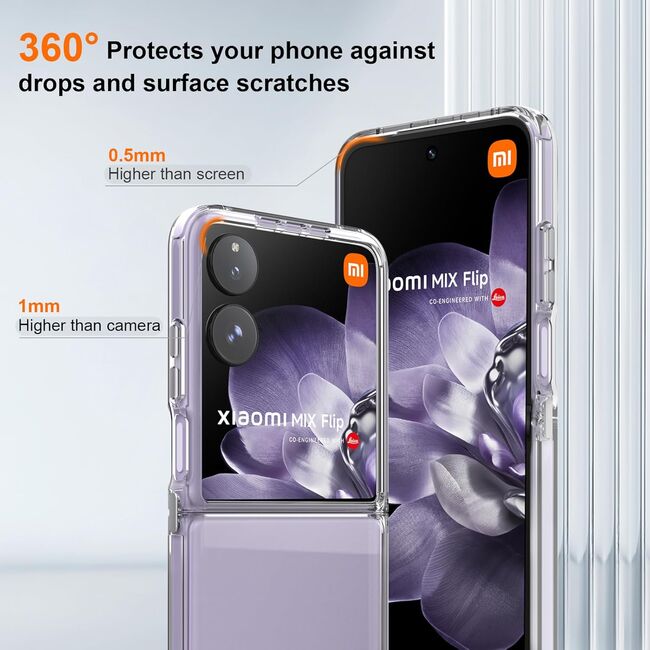 Husa pentru  Xiaomi Mix Flip, Anti-Shock 1.5mm, transparent