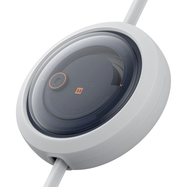 Cablu de date si incarcare 3 in 1 Baseus - Data Cable Free2Draw USB Type-C la USB Type-C, Lightning, Micro-USB Fast Charging 100W, retractabil, 1.1 m - alb