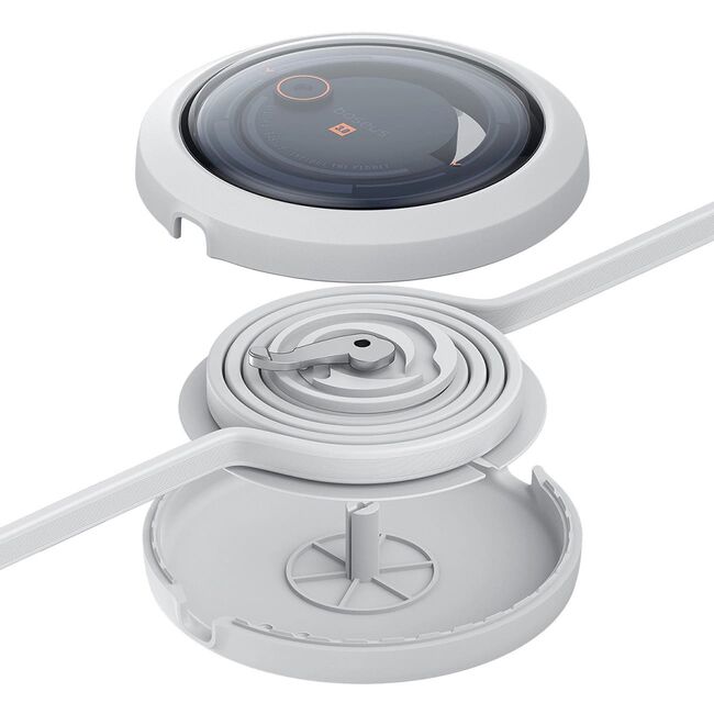 Cablu de date si incarcare 3 in 1 Baseus - Data Cable Free2Draw USB Type-C la USB Type-C, Lightning, Micro-USB Fast Charging 100W, retractabil, 1.1 m - alb