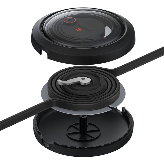 Cablu de date si incarcare 3 in 1 Baseus - Data Cable Free2Draw USB Type-C la USB Type-C, Lightning, Micro-USB Fast Charging 100W, retractabil, 1.1 m - negru