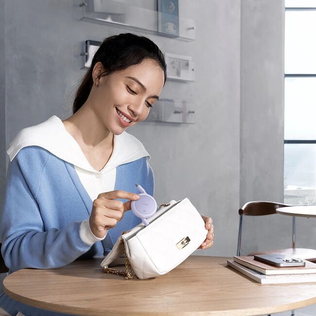 Cablu de date si incarcare Baseus - Data Cable Free2Pull Mini USB Type-C la USB Type-C, Fast Charging 60W, retractabil, 1m - albastru