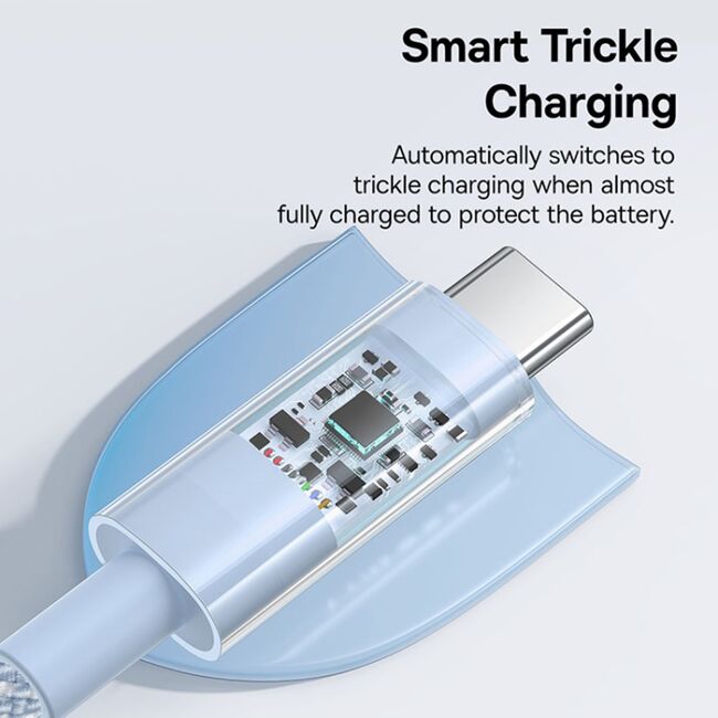 Cablu de date si incarcare Baseus - Data Cable Gem USB la USB Type-C, Super Fast Charging 100W, 1m - albastru