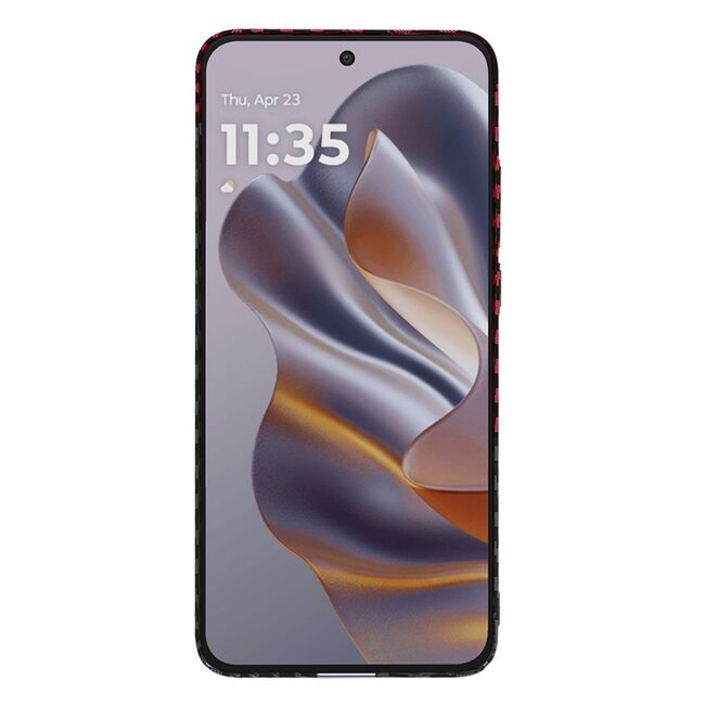 Husa pentru  Motorola Edge 50 Neo CarbonFiber UltraSlim, Lightweight, rosu