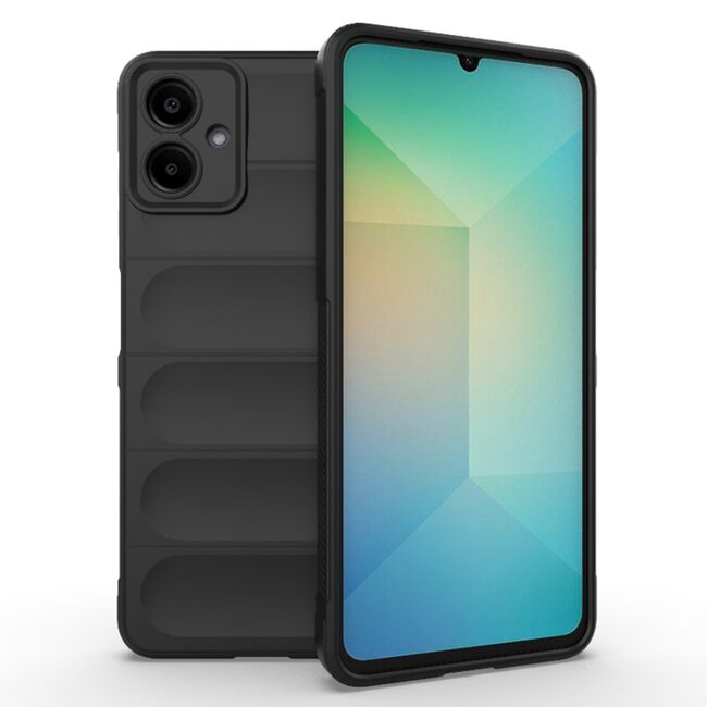 Husa pentru  Samsung Galaxy A06 Liquid Silicone, Microfibre Lining, Non-Slip Airbag Design, negru