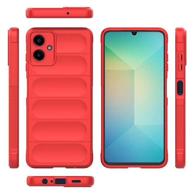 Husa pentru  Samsung Galaxy A06 Liquid Silicone, Microfibre Lining, Non-Slip Airbag Design, rosu