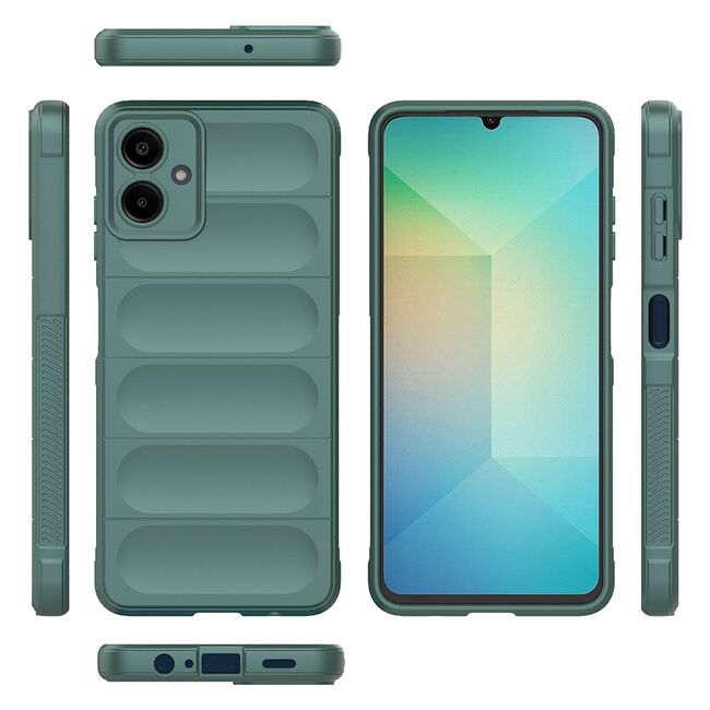 Husa pentru  Samsung Galaxy A06 Liquid Silicone, Microfibre Lining, Non-Slip Airbag Design, verde