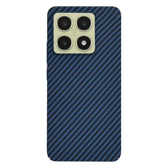 Husa pentru  Xiaomi 14T CarbonFiber UltraSlim, Lightweight, albastru