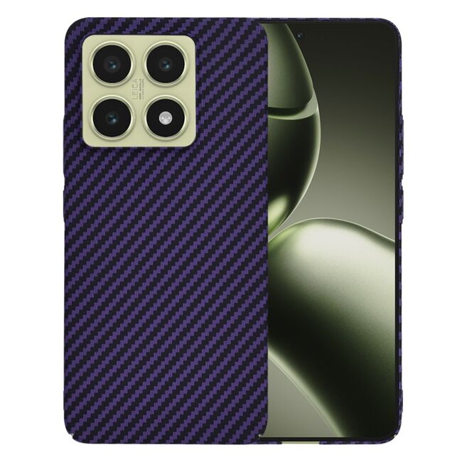 Husa pentru  Xiaomi 14T CarbonFiber UltraSlim, Lightweight, mov