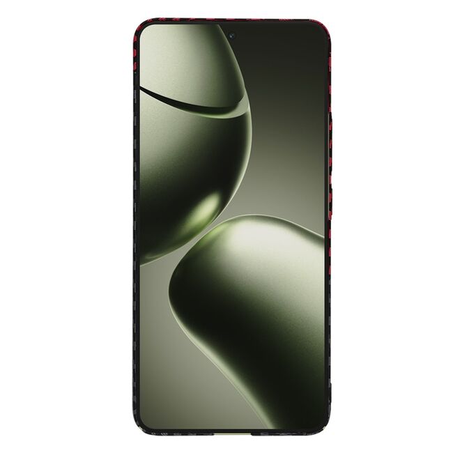 Husa pentru  Xiaomi 14T CarbonFiber UltraSlim, Lightweight, rosu inchis