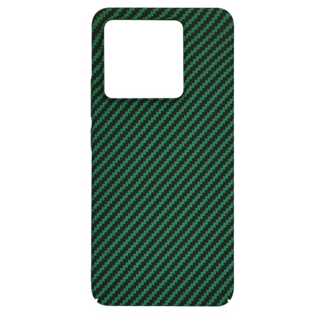 Husa pentru  Xiaomi 14T CarbonFiber UltraSlim, Lightweight, verde