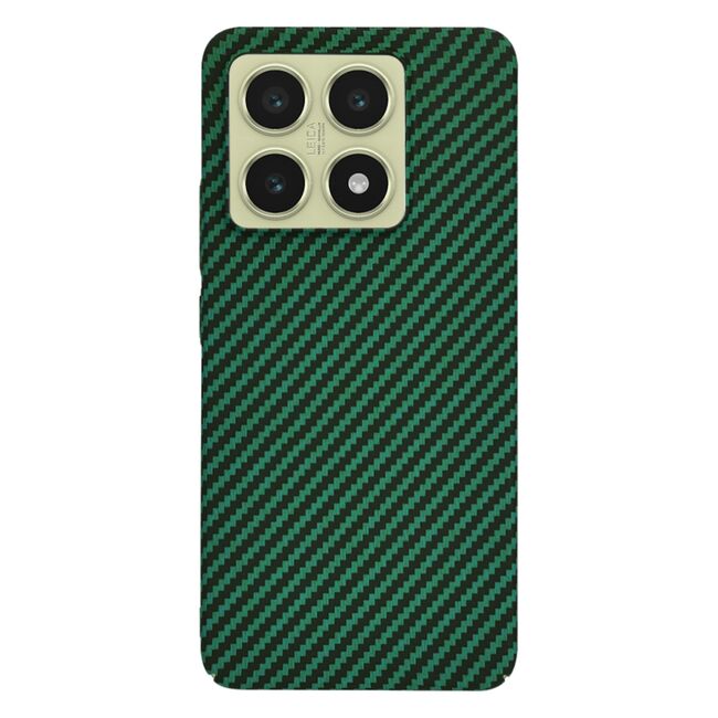 Husa pentru  Xiaomi 14T CarbonFiber UltraSlim, Lightweight, verde