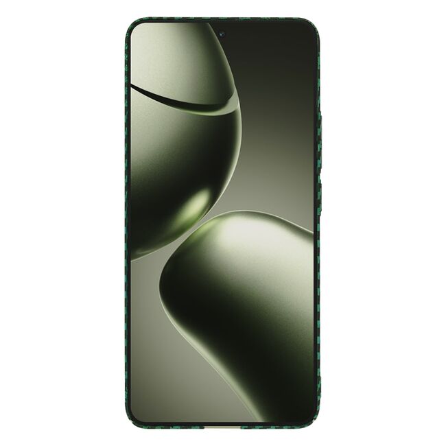 Husa pentru  Xiaomi 14T CarbonFiber UltraSlim, Lightweight, verde