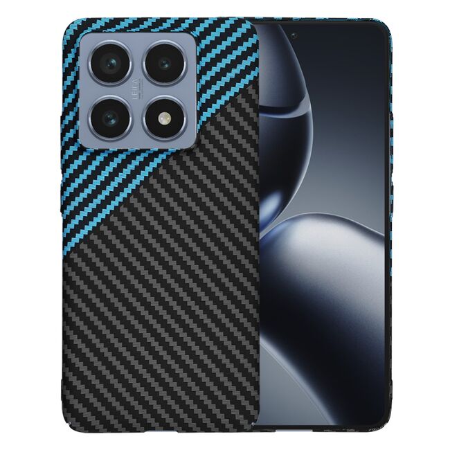 Husa pentru  Xiaomi 14T Pro CarbonFiber UltraSlim, Lightweight, albastru inchis