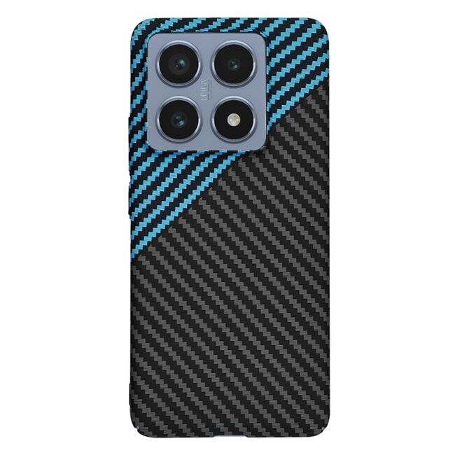 Husa pentru  Xiaomi 14T Pro CarbonFiber UltraSlim, Lightweight, albastru inchis