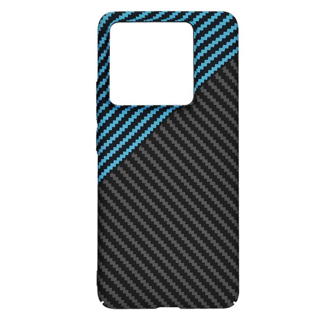 Husa pentru  Xiaomi 14T Pro CarbonFiber UltraSlim, Lightweight, albastru inchis