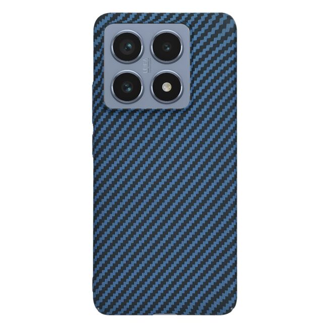 Husa pentru  Xiaomi 14T Pro CarbonFiber UltraSlim, Lightweight, albastru