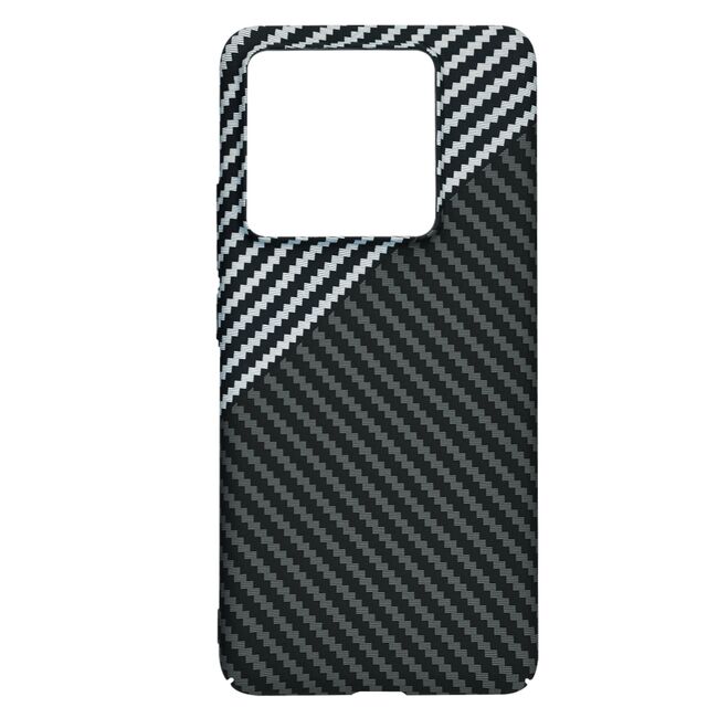 Husa pentru  Xiaomi 14T Pro CarbonFiber UltraSlim, Lightweight, gri