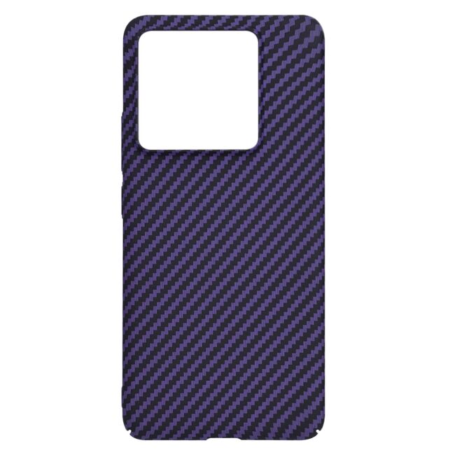 Husa pentru  Xiaomi 14T Pro CarbonFiber UltraSlim, Lightweight, mov