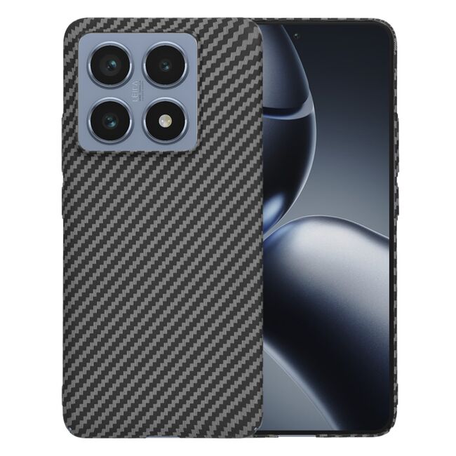 Husa pentru  Xiaomi 14T Pro CarbonFiber UltraSlim, Lightweight, negru
