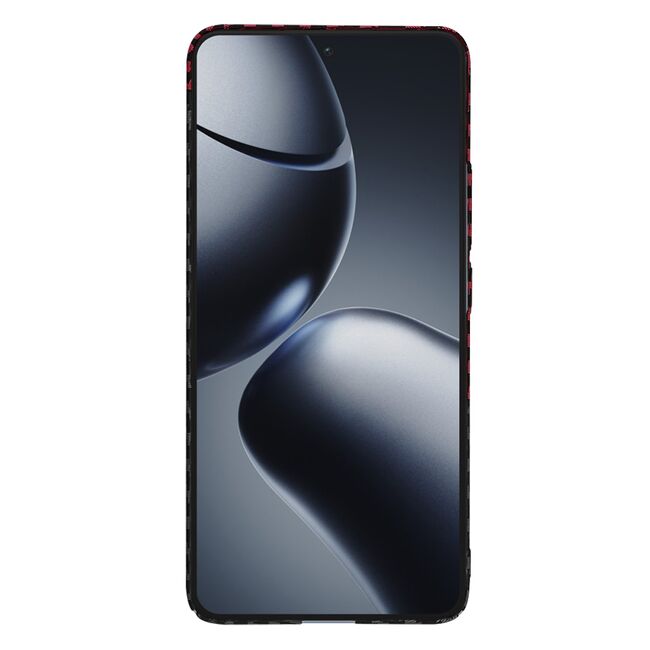 Husa pentru  Xiaomi 14T Pro CarbonFiber UltraSlim, Lightweight, rosu inchis