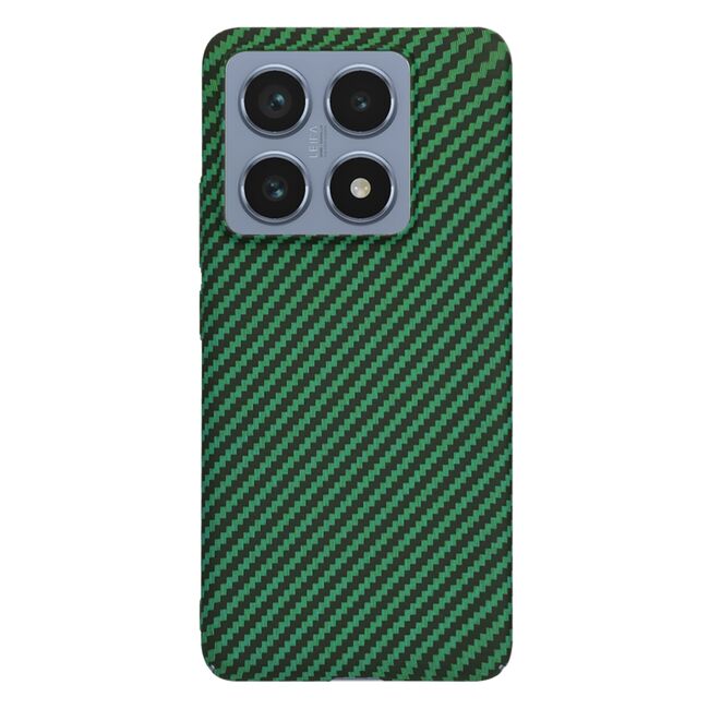 Husa pentru  Xiaomi 14T Pro CarbonFiber UltraSlim, Lightweight, verde