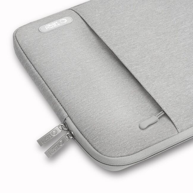 Husă Laptop Slim Business 15-16" – Design Elegant, Protecție Completă, Compartiment Accesorii, Ideală pentru MacBook, Lenovo, ASUS, HP, Dell, gri