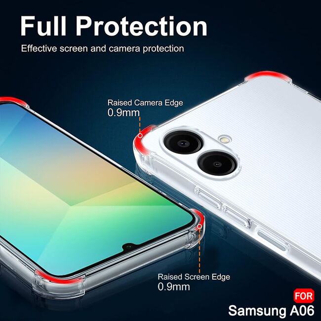 Husa pentru  Samsung Galaxy A06 Slim Anti-Shock 1.5mm reinforced 4 corners, Transparent