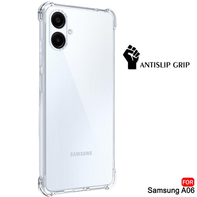 Husa pentru  Samsung Galaxy A06 Slim Anti-Shock 1.5mm reinforced 4 corners, Transparent