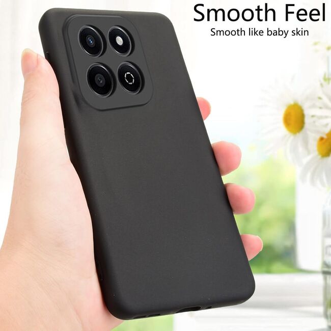 Husa pentru  Honor 200 Smart Liquid Silicone, subțire, captusita cu microfibra, anti amprentă, protectie cameră foto, bordeaux