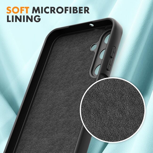 Husa pentru  Samsung Galaxy A16 Liquid Silicone, subțire, captusita cu microfibra, anti amprentă, protectie cameră foto, verde