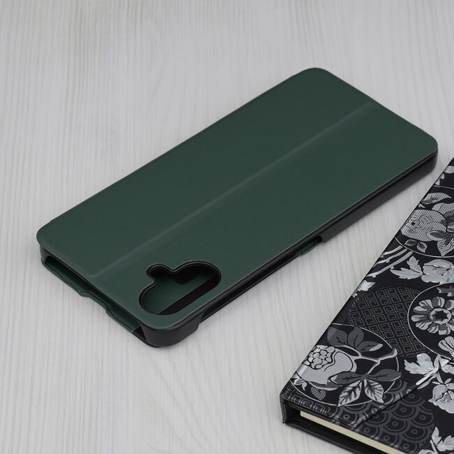Husa pentru  Samsung Galaxy A06 tip carte, Smart View, verde