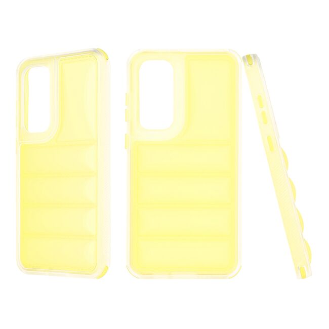 Husa pentru  Samsung Galaxy S24 FE Air Cusion anti-shock, Dazzling - galben