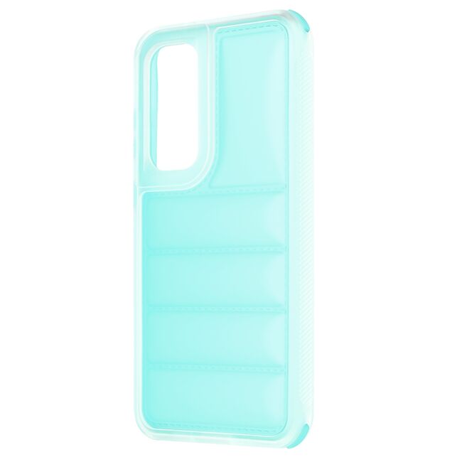 Husa pentru  Samsung Galaxy S24 FE Air Cusion anti-shock, Dazzling - turcoaz