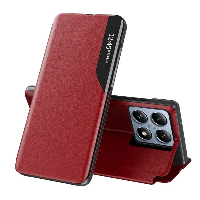 Husa pentru  Xiaomi 14T Pro tip carte, Smart View, rosu