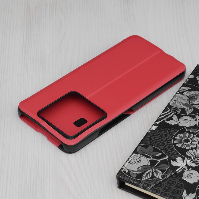 Husa pentru  Xiaomi 14T Pro tip carte, Smart View, rosu