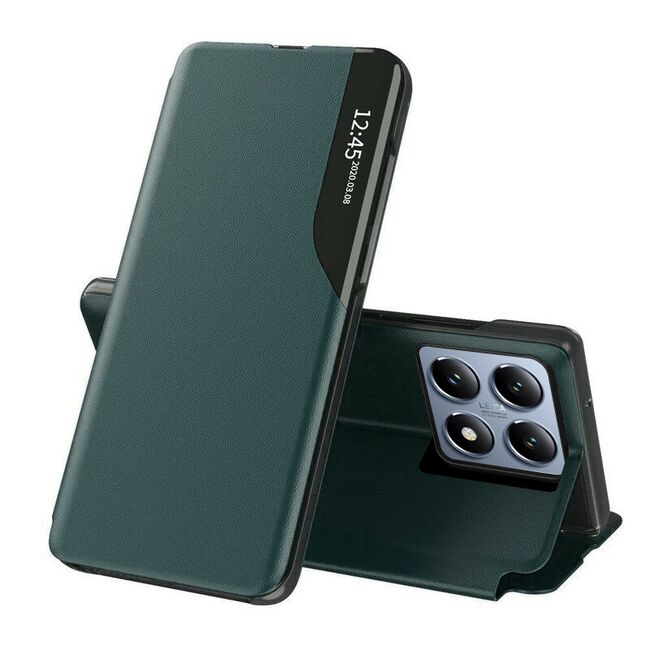 Husa pentru  Xiaomi 14T Pro tip carte, Smart View, verde