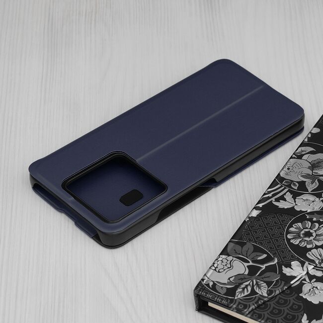 Husa pentru  Xiaomi 14T tip carte, Smart View, albastru